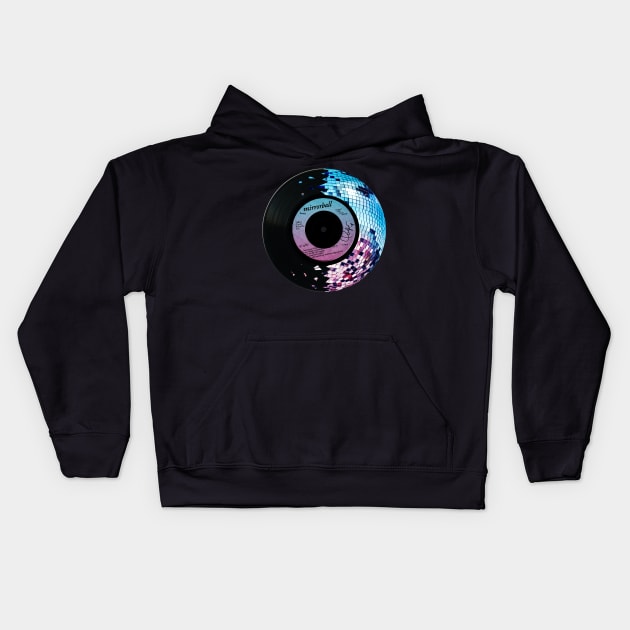 Mirrorball - Vinyl Record Disco Kids Hoodie by sparkling-in-silence